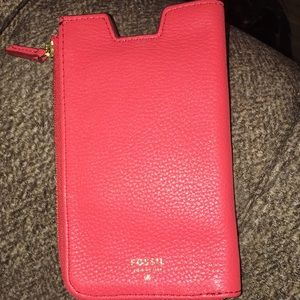 NWT Fossil phone slide slide wallet